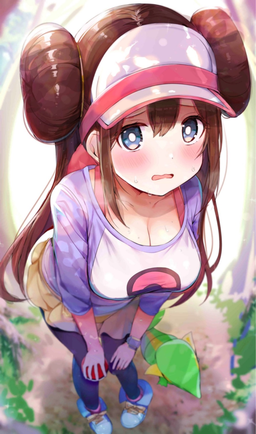 cleavage mei_(pokemon) pantyhose pokemon pokemon_b2w2 rouka