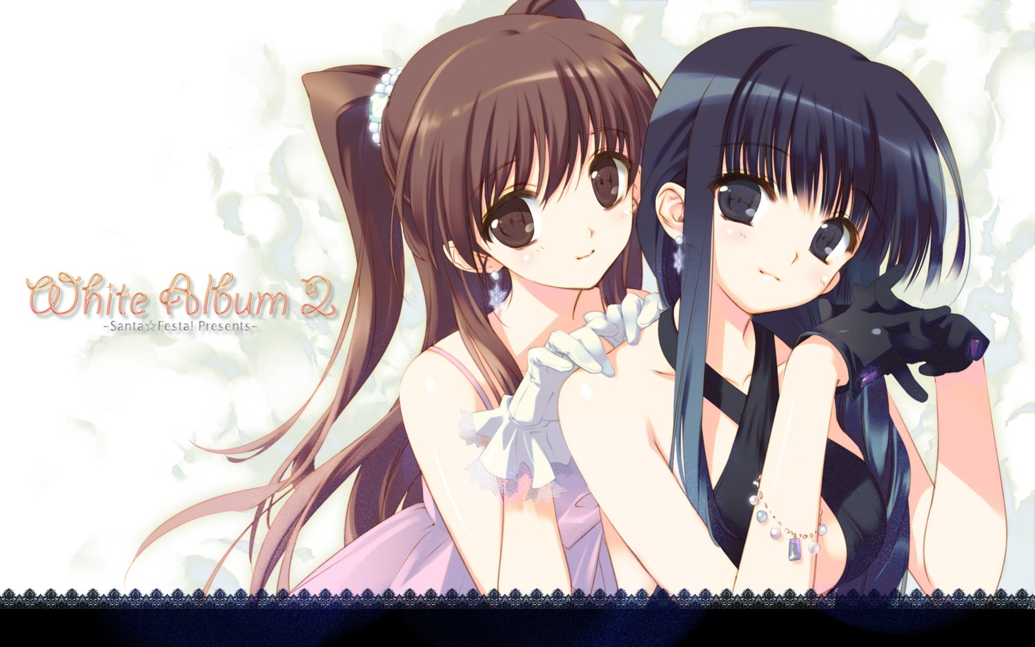 dress ogiso_setsuna santa_matsuri touma_kazusa wallpaper white_album white_album_2