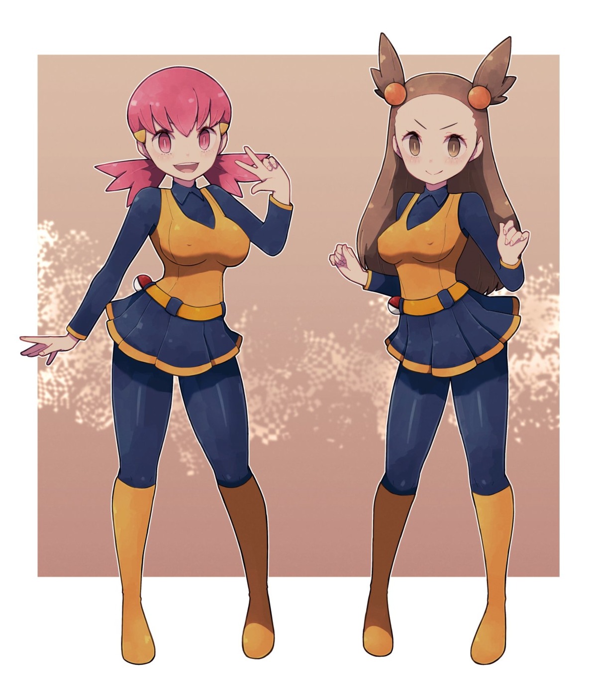 akane_(pokemon) erect_nipples lamb-oic029 mikan_(pokemon) pokemon uniform