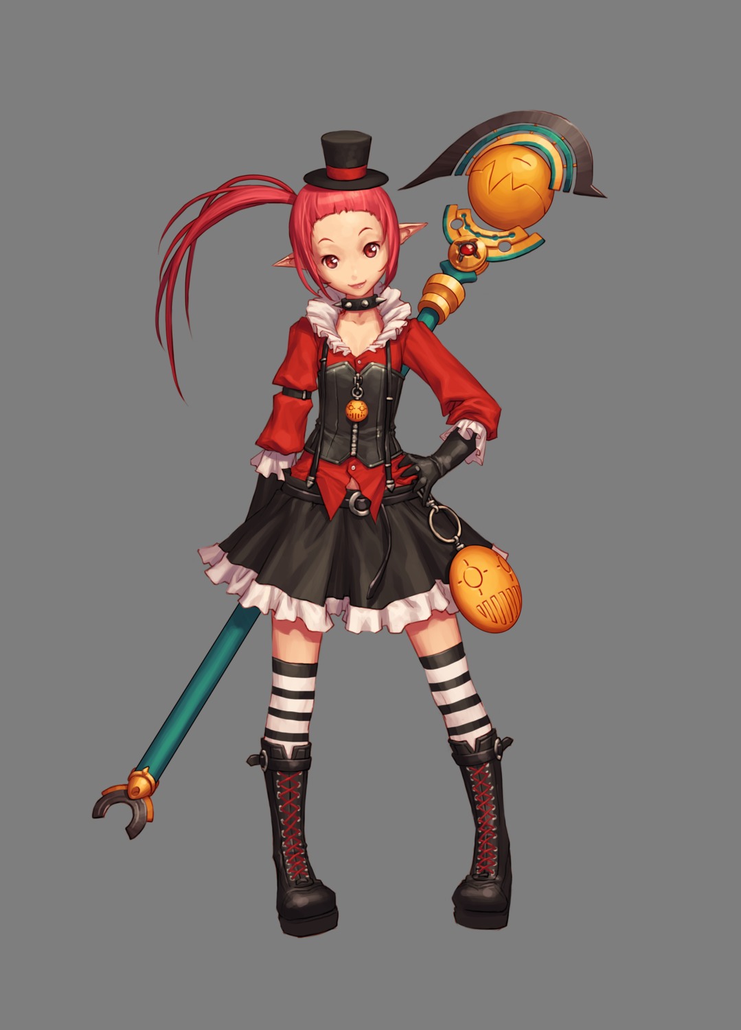 dungeon_fighter elf pointy_ears thighhighs transparent_png