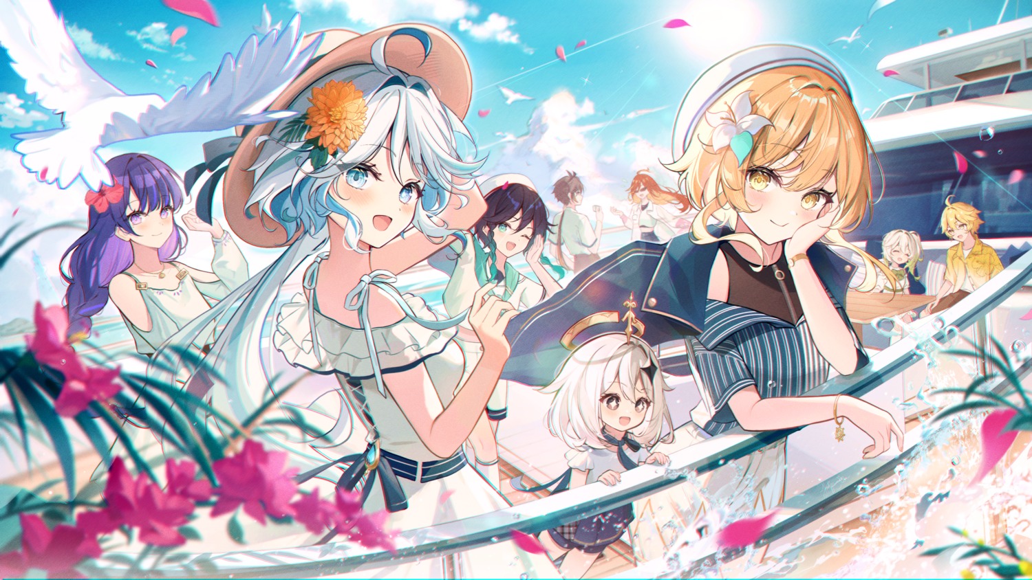 aether dress furina genshin_impact heterochromia kokonex lumine mavuika megane nahida paimon raiden_shogun summer_dress venti zhongli