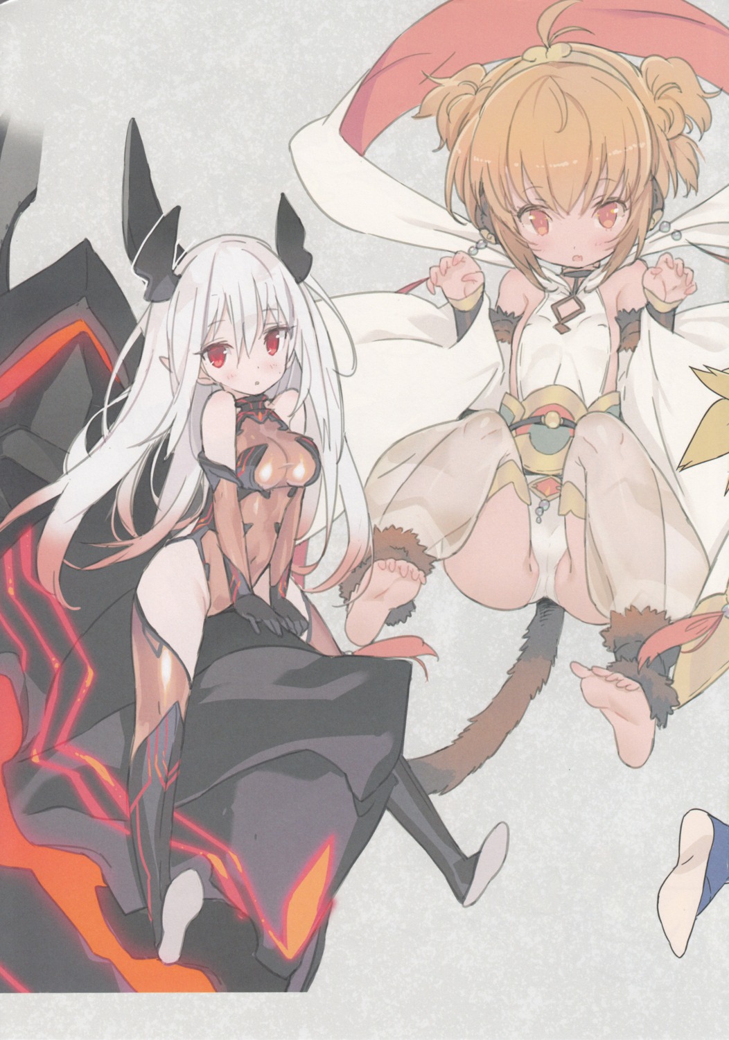 animal_ears blade cameltoe erect_nipples feet leotard no_bra pointy_ears tail thighhighs