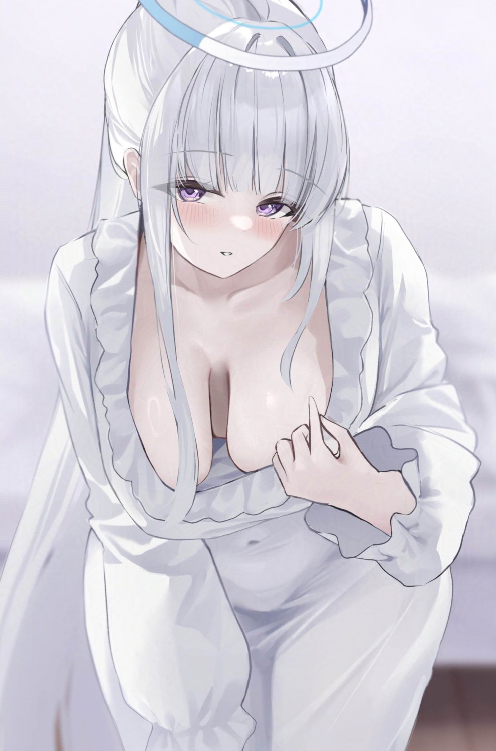 blue_archive halo no_bra pajama tol10131 undressing ushio_noa