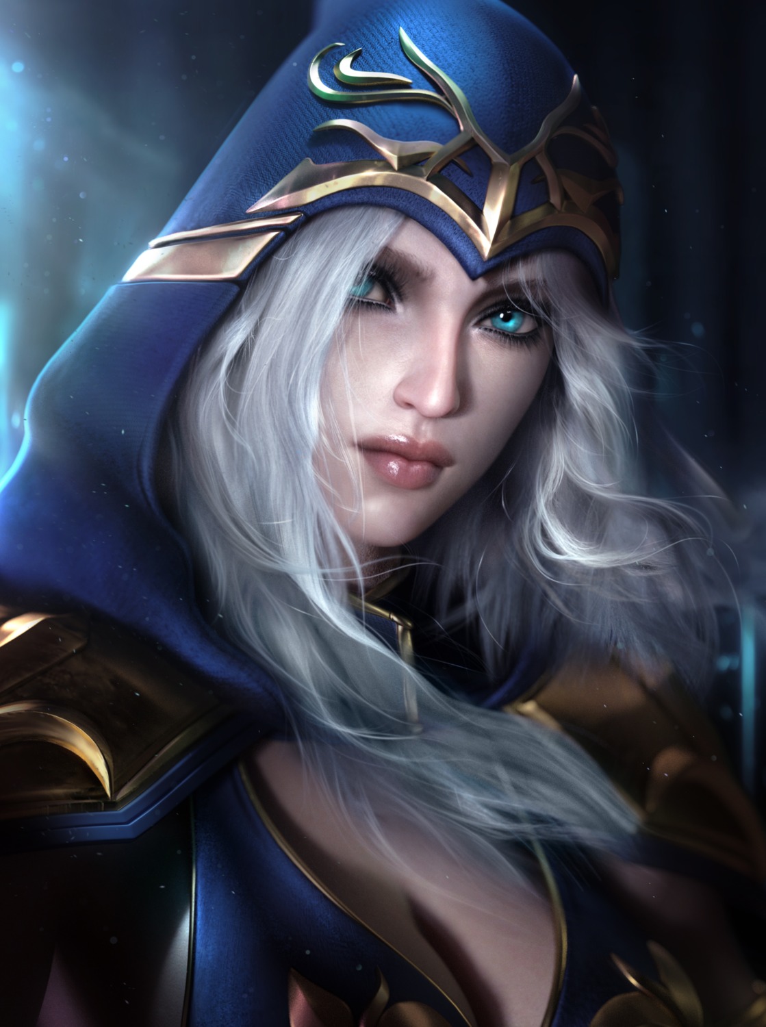 ashe cleavage league_of_legends sevenbees