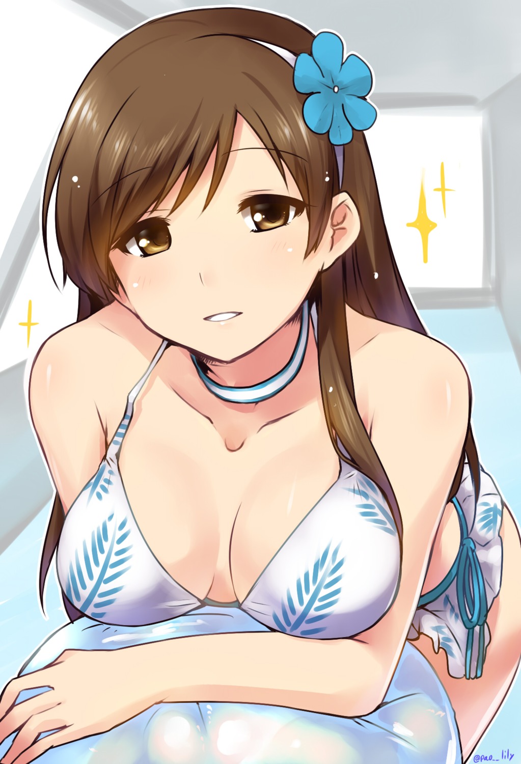 bikini cleavage nitta_minami paopao swimsuits the_idolm@ster the_idolm@ster_cinderella_girls