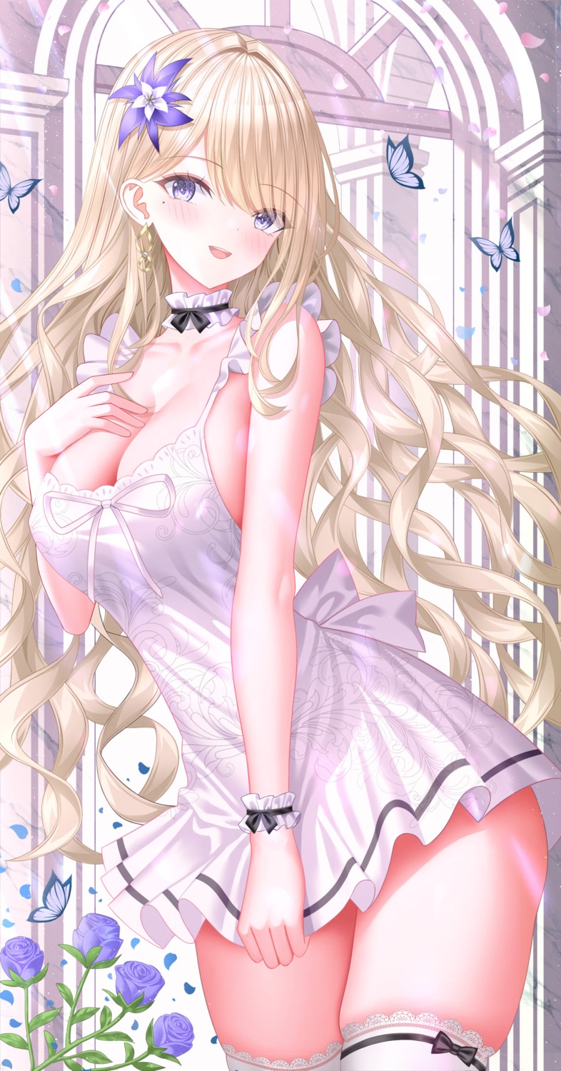 dress garter no_bra thighhighs tina_(tinafya)