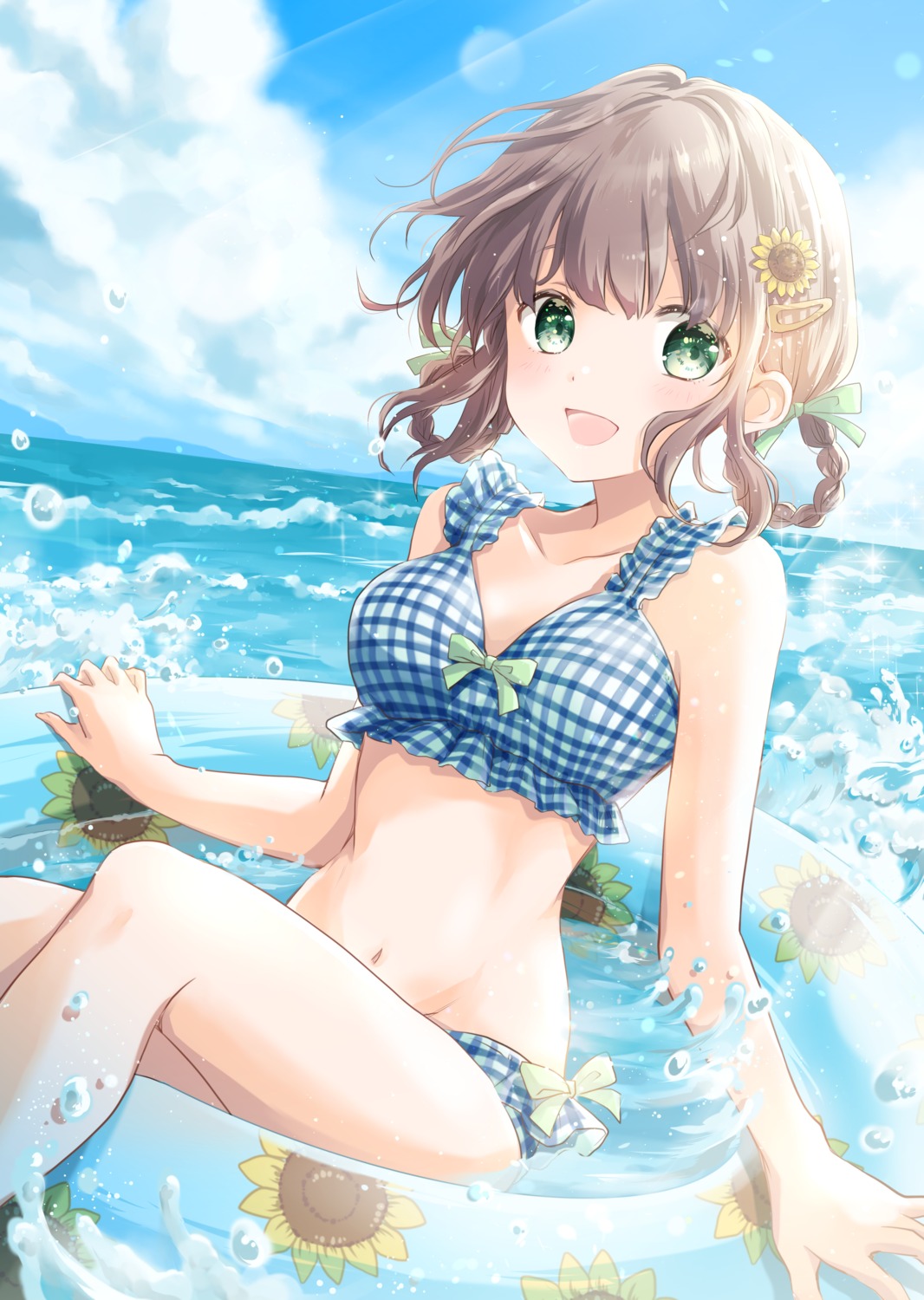 bikini hoshiibara_mato swimsuits wet