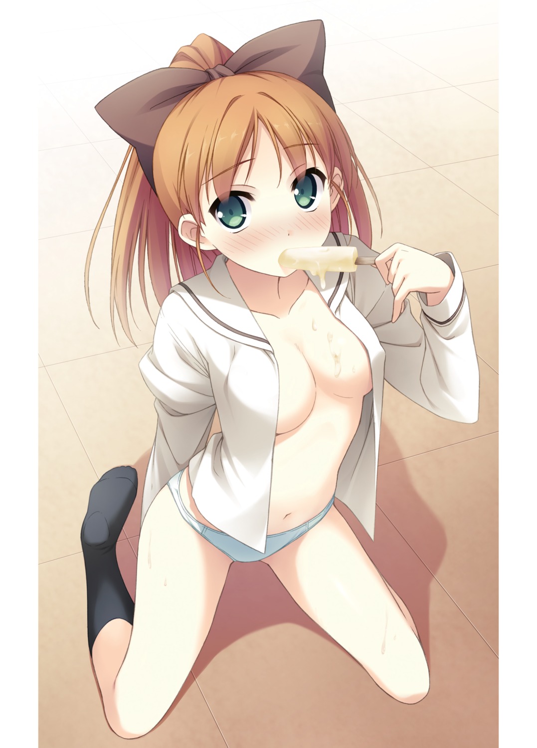 digital_version kantoku minagawa_yuuhi no_bra open_shirt pantsu your_diary