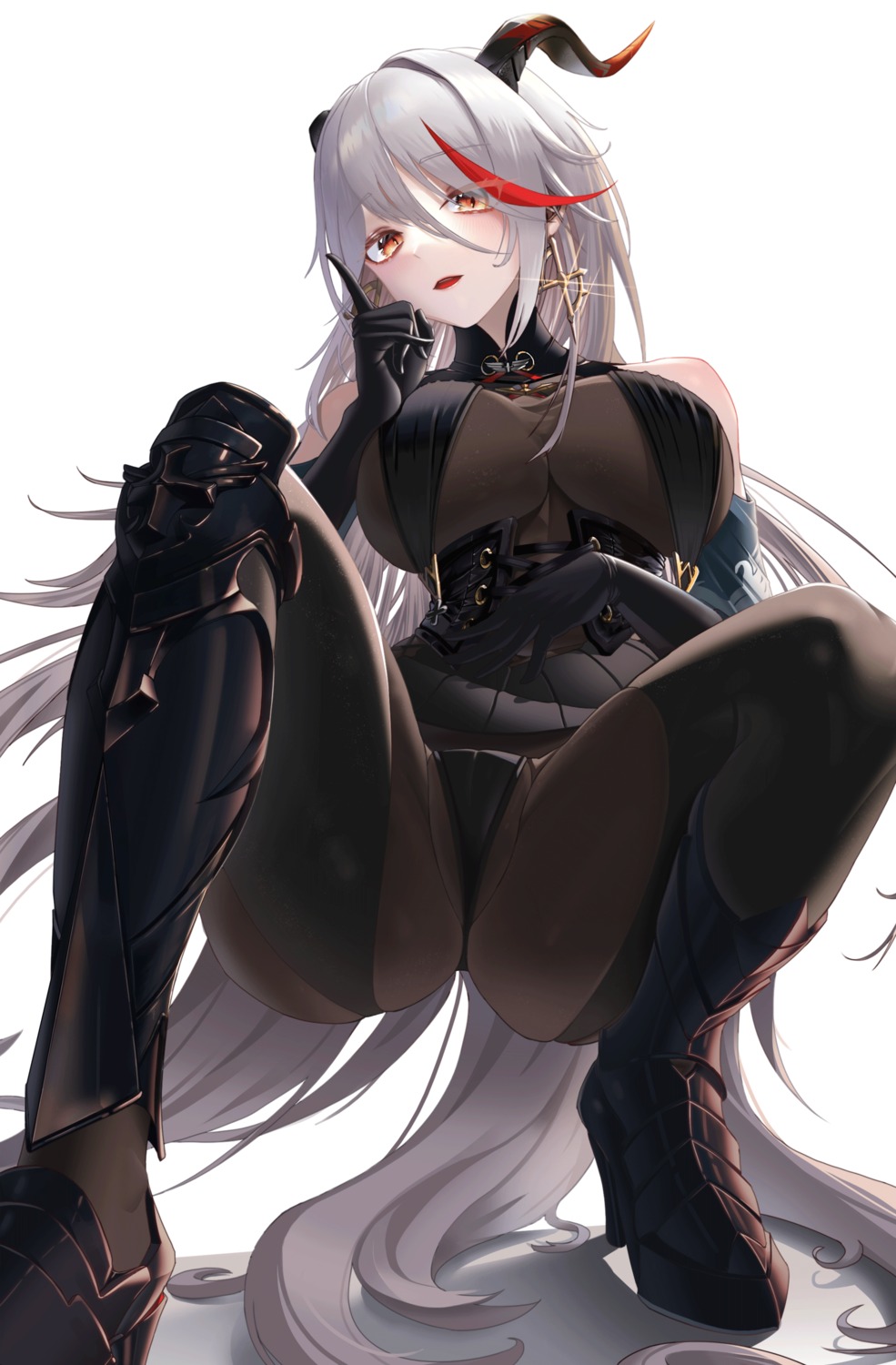 hallo (rltkdydrltk) azur lane aegir (azur lane) armor bodysuit heels horns  | #820096 | yande.re