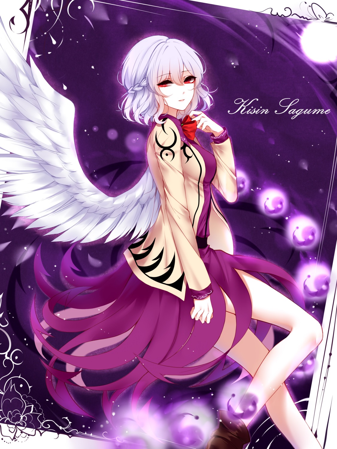 dress kishin_sagume sheya touhou wings