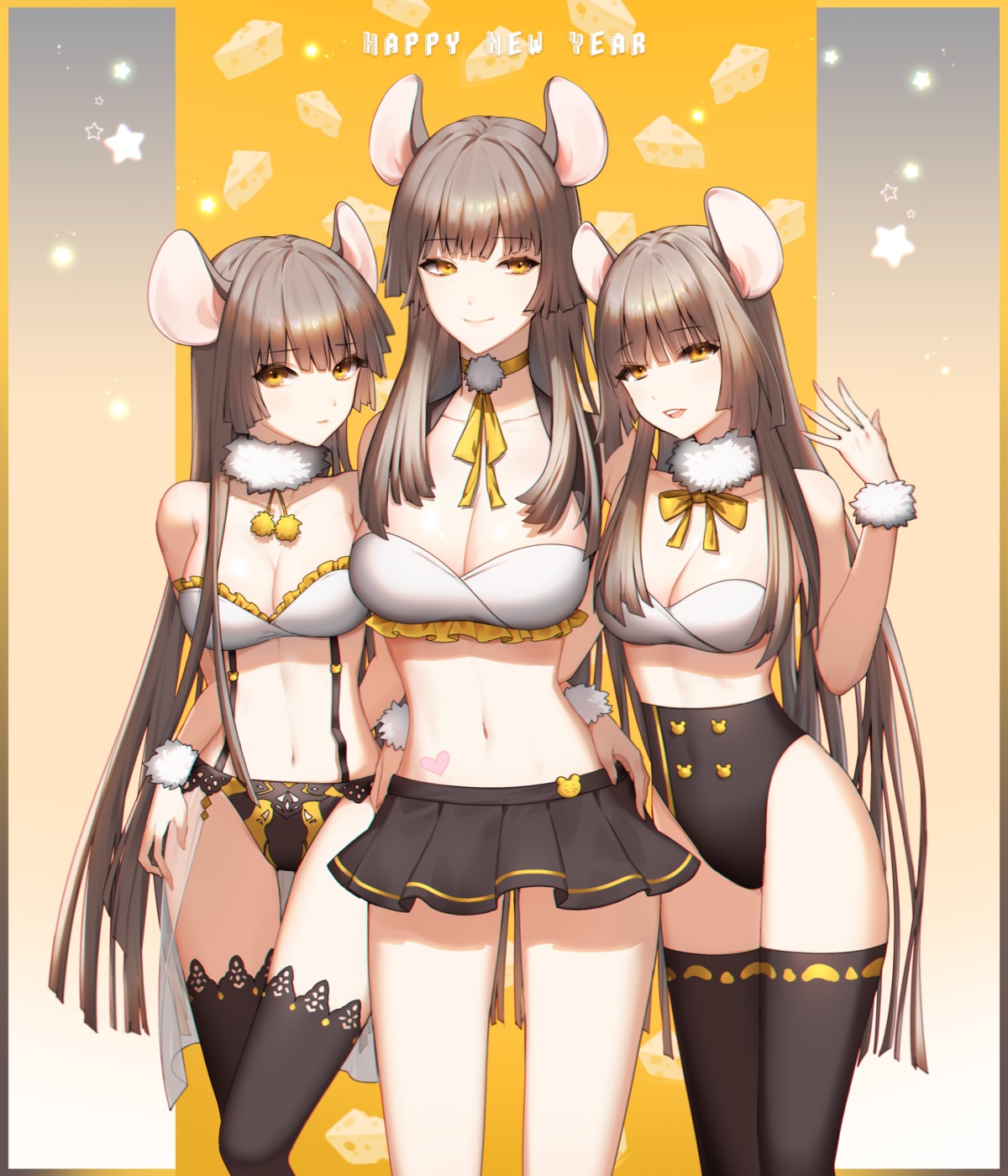 animal_ears bra clearpage pantsu see_through thighhighs