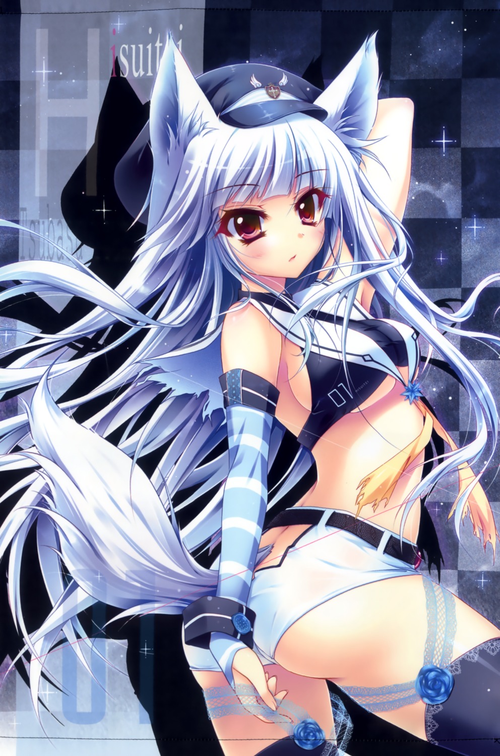 animal_ears hisuitei izumi_tsubasu kitsune tail underboob