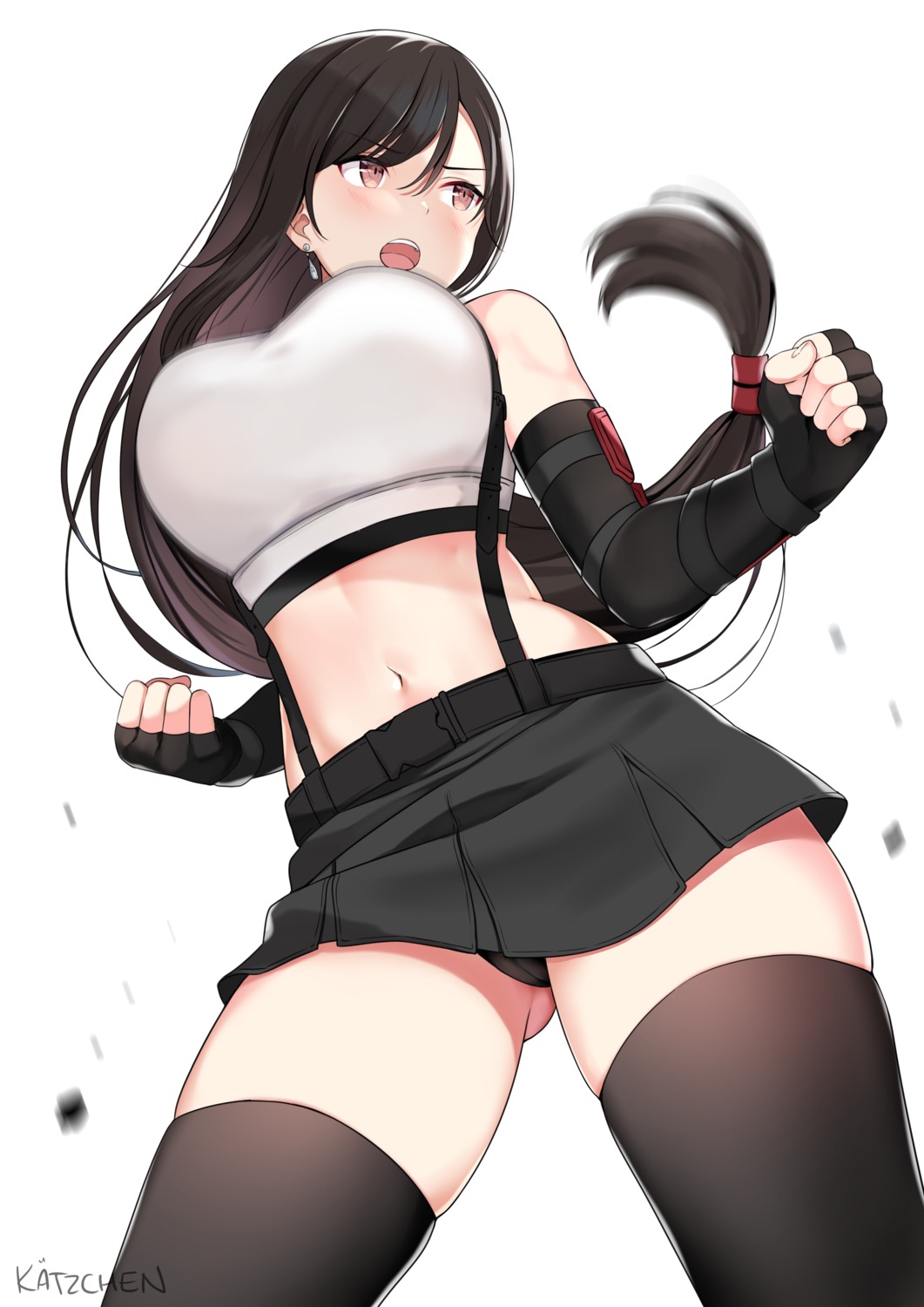 cameltoe final_fantasy final_fantasy_vii kaetzchen pantsu thighhighs tifa_lockhart