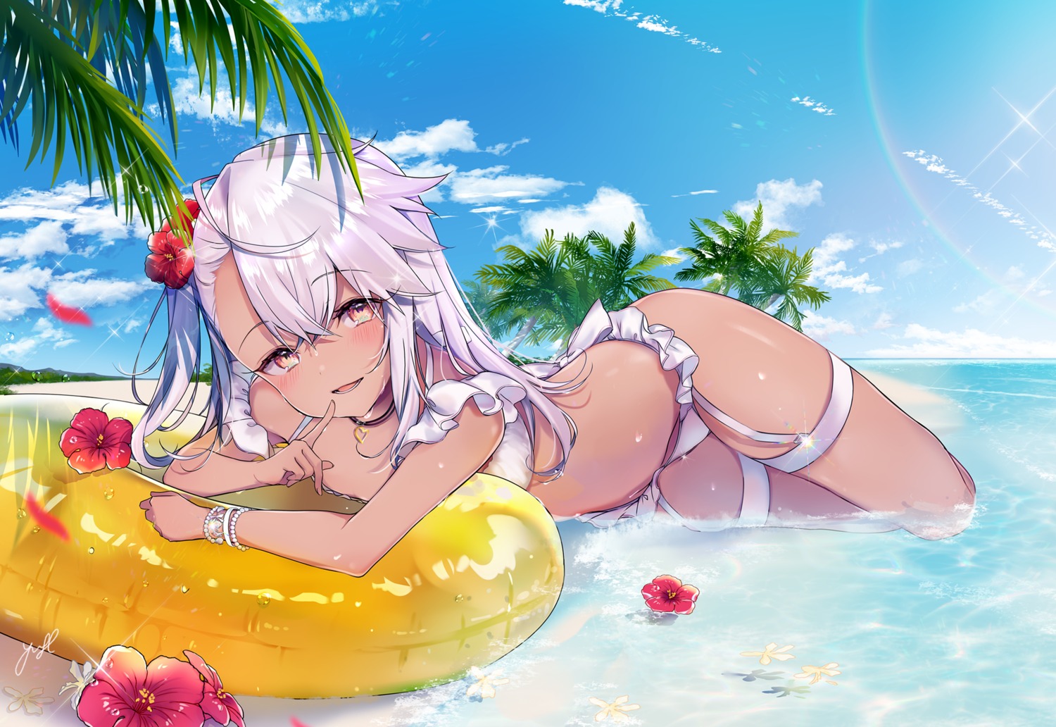 bikini chloe_von_einzbern fate/kaleid_liner_prisma_illya fate/stay_night garter swimsuits wet yukimiya_yuge