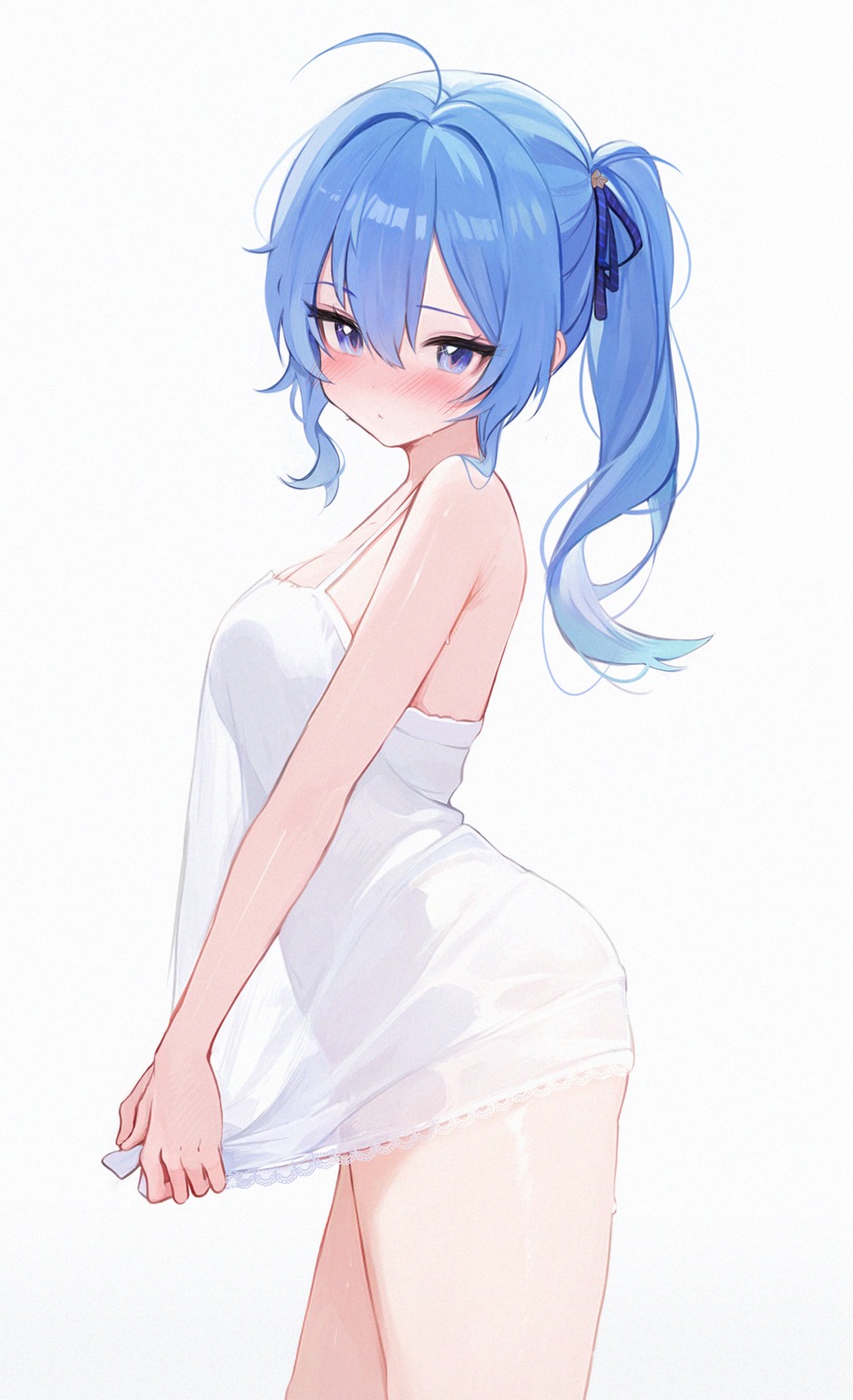 dress hololive hoshimachi_suisei koahri see_through summer_dress