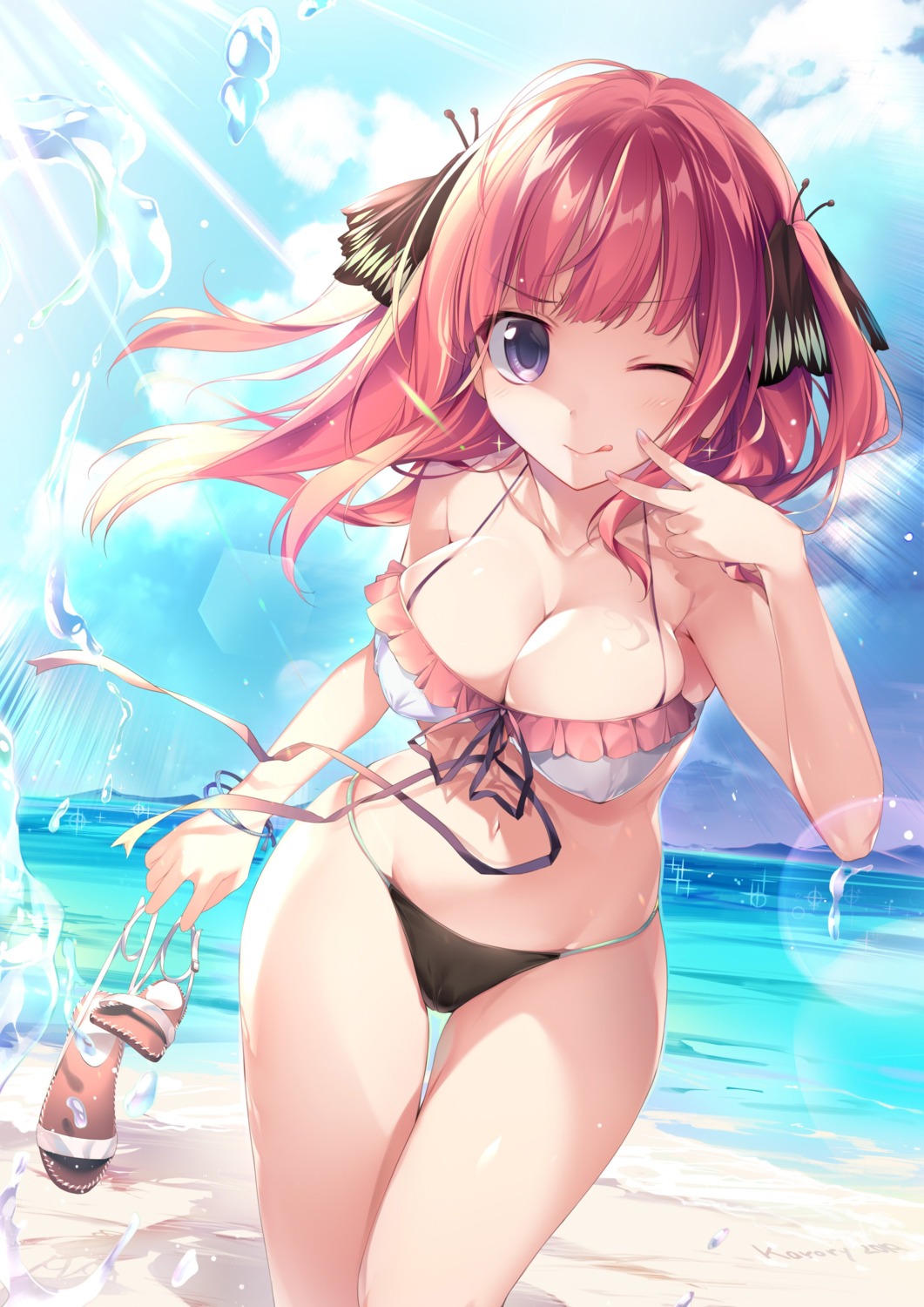 5-toubun_no_hanayome bikini karory nakano_nino swimsuits