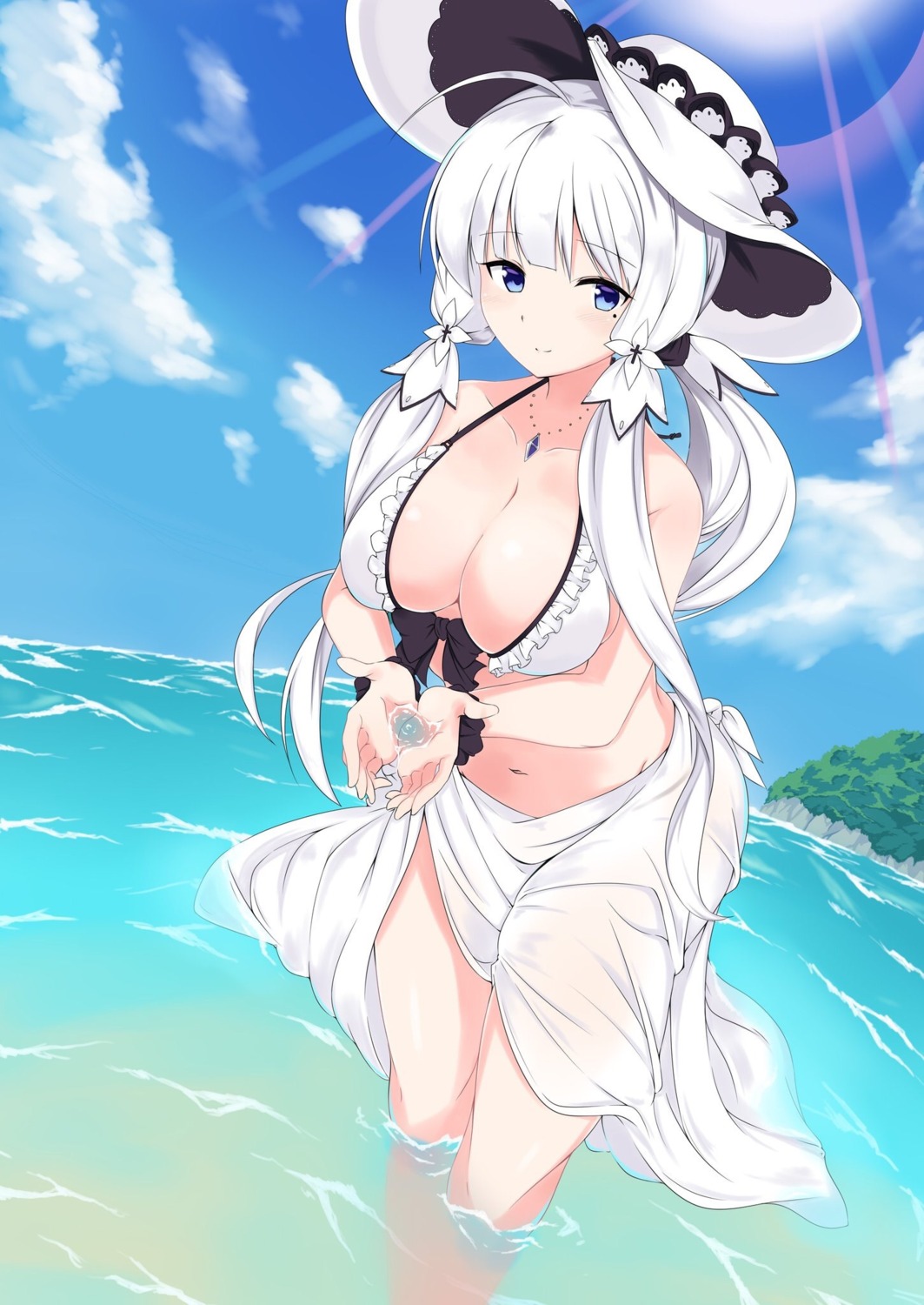 azur_lane bikini_top illustrious_(azur_lane) mamizu swimsuits wet