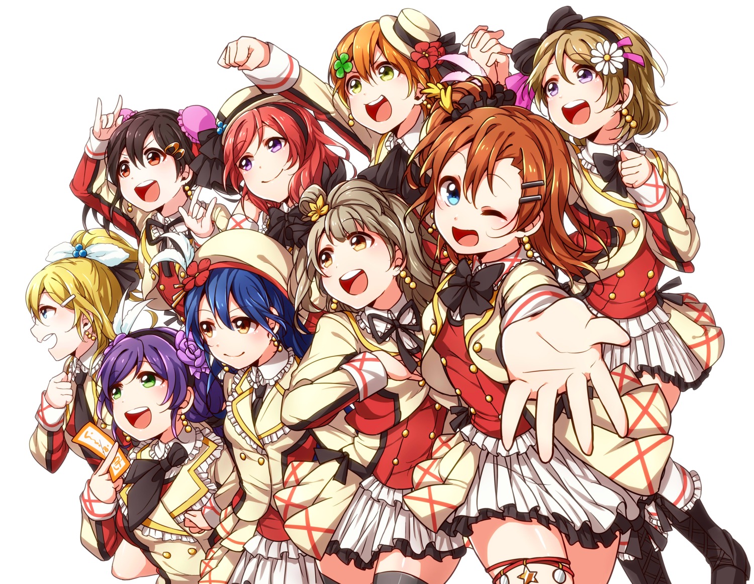 ayase_eli heels hoshizora_rin hotechige koizumi_hanayo kousaka_honoka love_live! minami_kotori nishikino_maki sonoda_umi thighhighs toujou_nozomi yazawa_nico