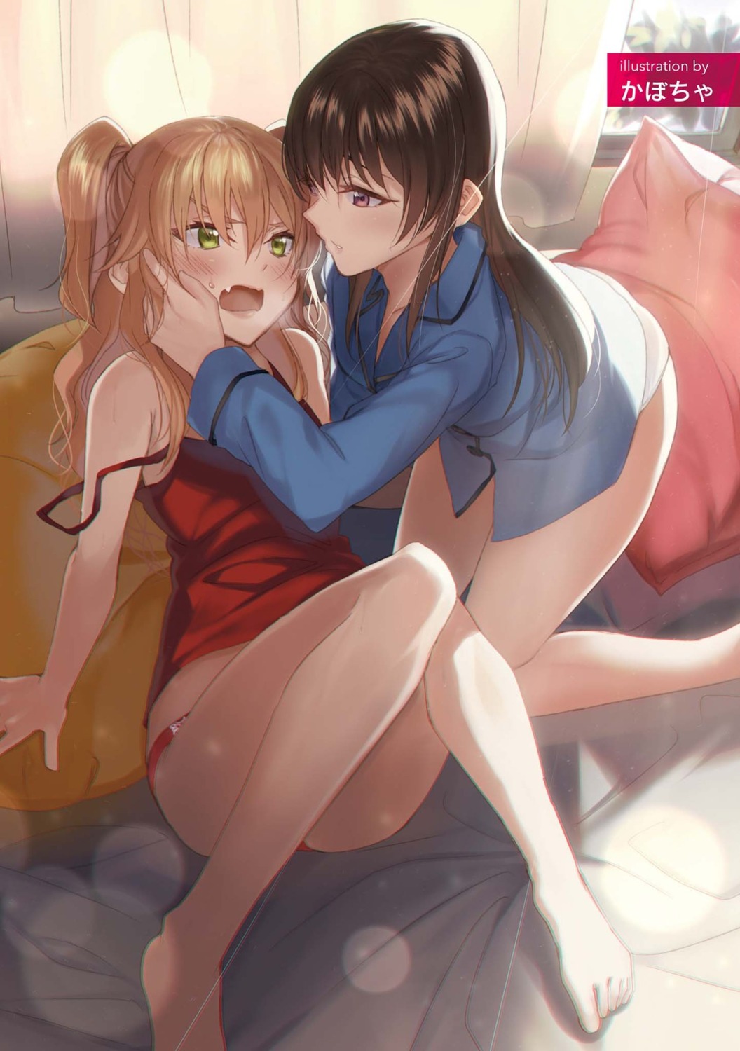 aihara_mei aihara_yuzu_(citrus) citrus_(manga) feet kabotya lingerie pajama pantsu yuri