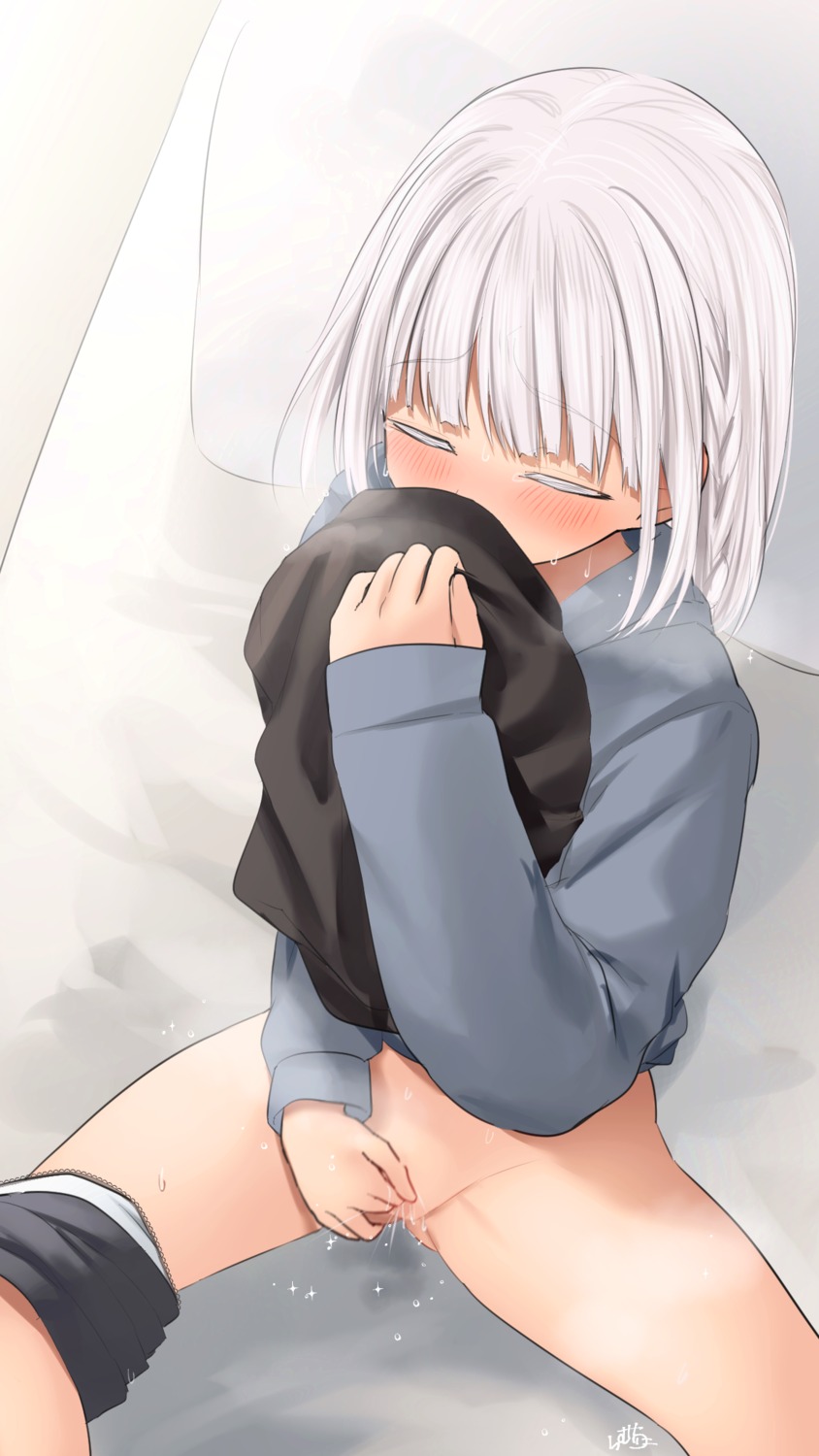 ginpatsu-chan_(ramchi) loli masturbation pantsu panty_pull pussy_juice ramchi sweater