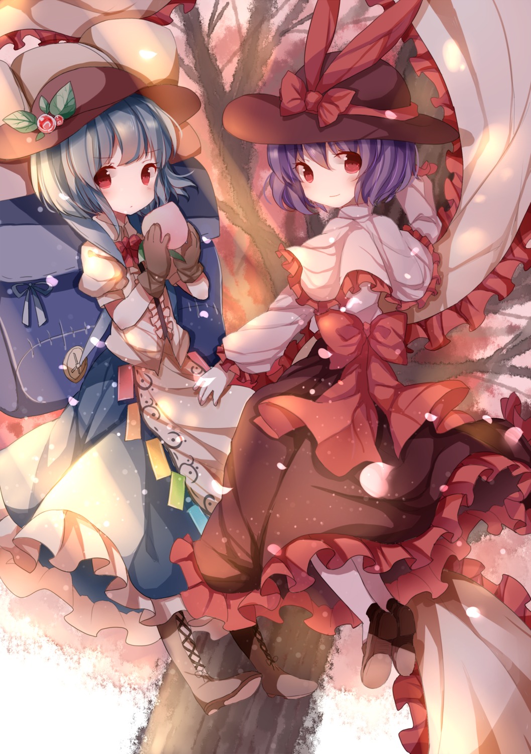 dress hinanawi_tenshi lolita_fashion nagae_iku touhou tsukimi_(xiaohuasan)