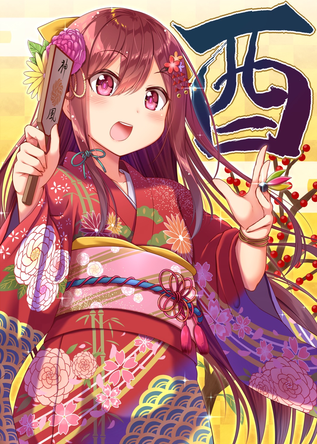 gurande kamikaze_(kancolle) kantai_collection kimono