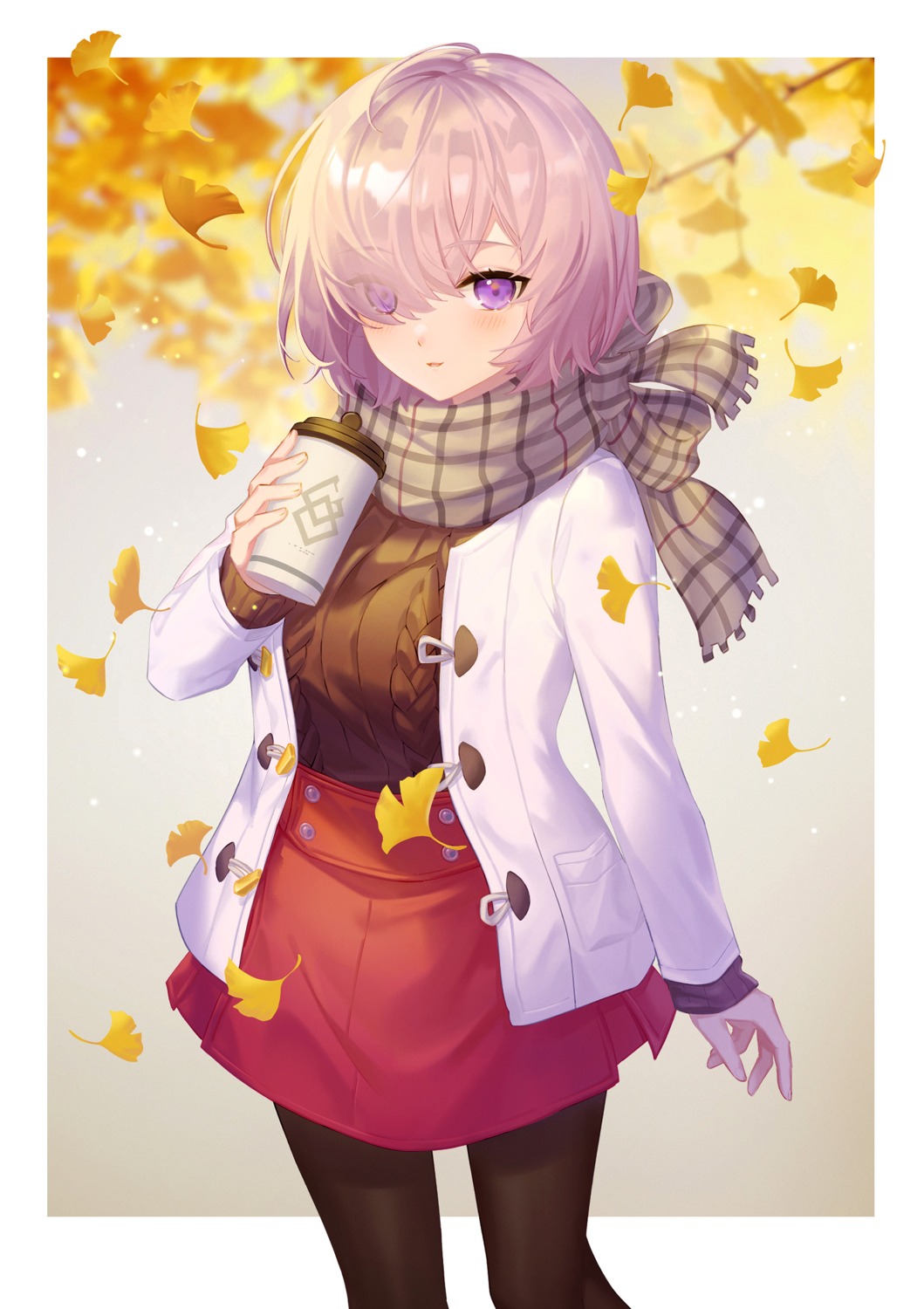 fate/grand_order littleamber mash_kyrielight pantyhose sweater
