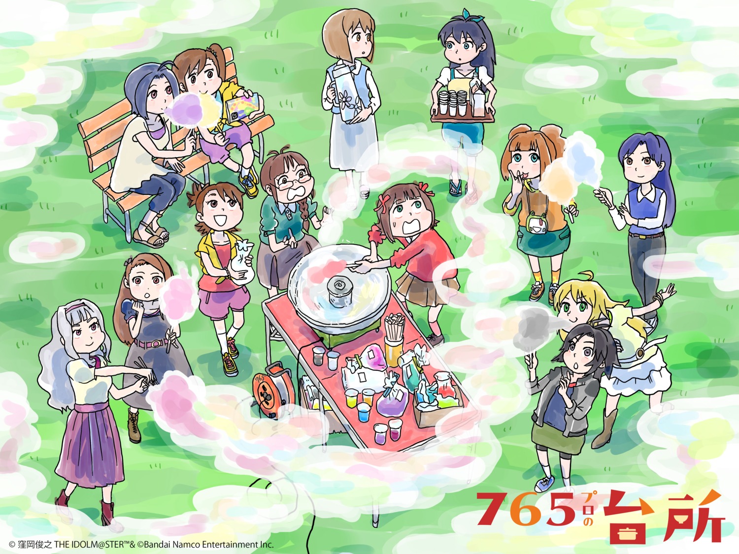 akizuki_ritsuko amami_haruka dress futami_ami futami_mami ganaha_hibiki hagiwara_yukiho hoshii_miki kikuchi_makoto kisaragi_chihaya megane minase_iori miura_azusa shijou_takane sweater tagme takatsuki_yayoi the_idolm@ster