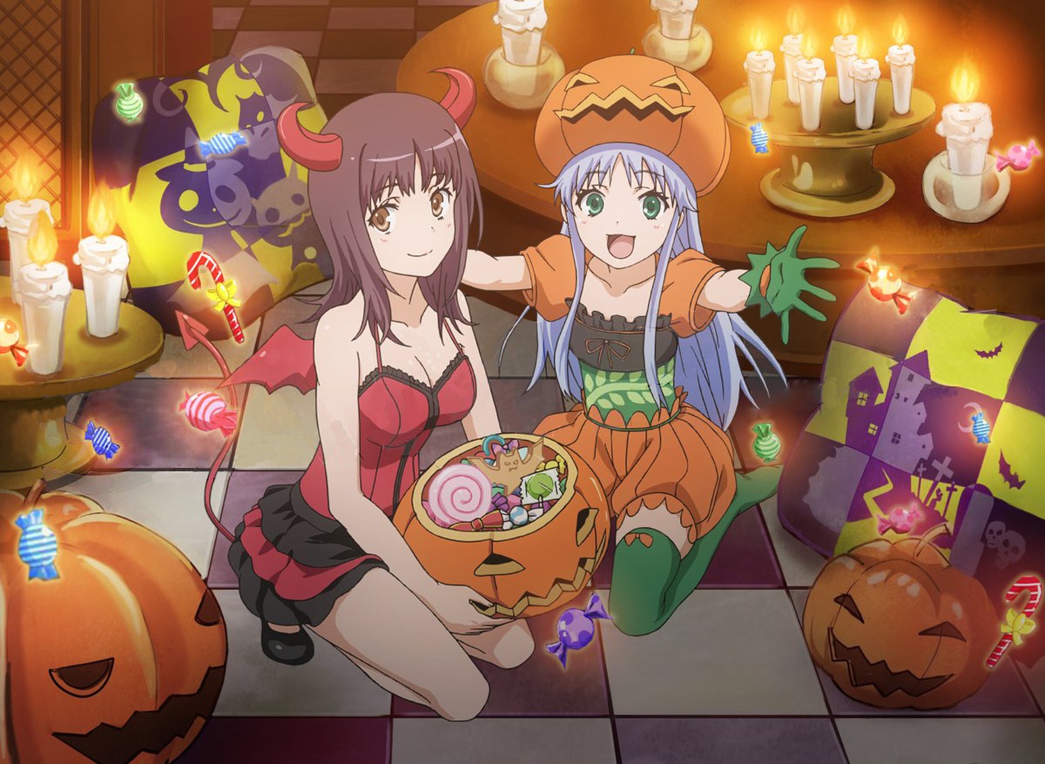 bloomers cleavage halloween horns index itsuwa jpeg_artifacts tail thighhighs to_aru_majutsu_no_index wings