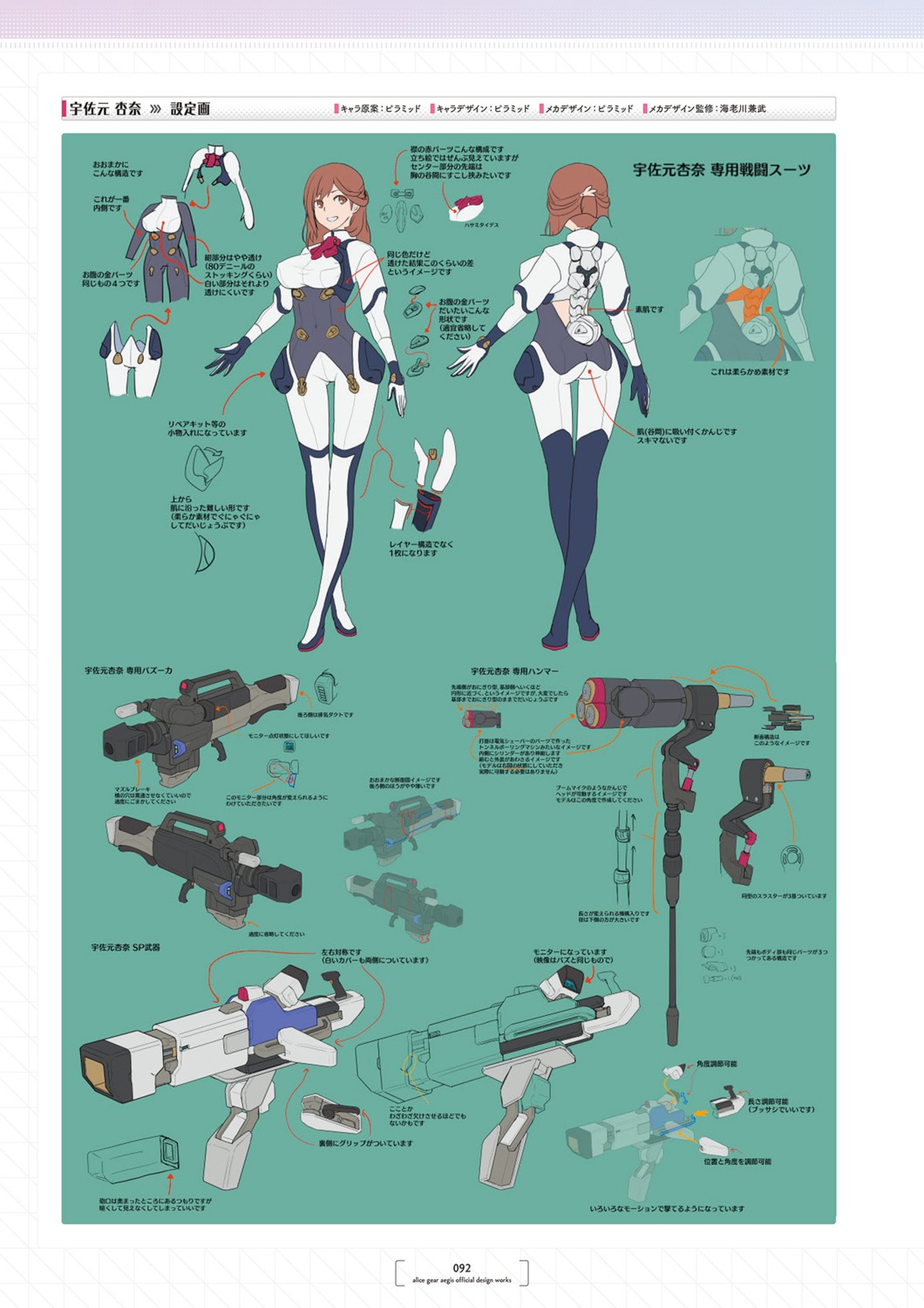 alice_gear_aegis bodysuit character_design tagme usamoto_anna weapon