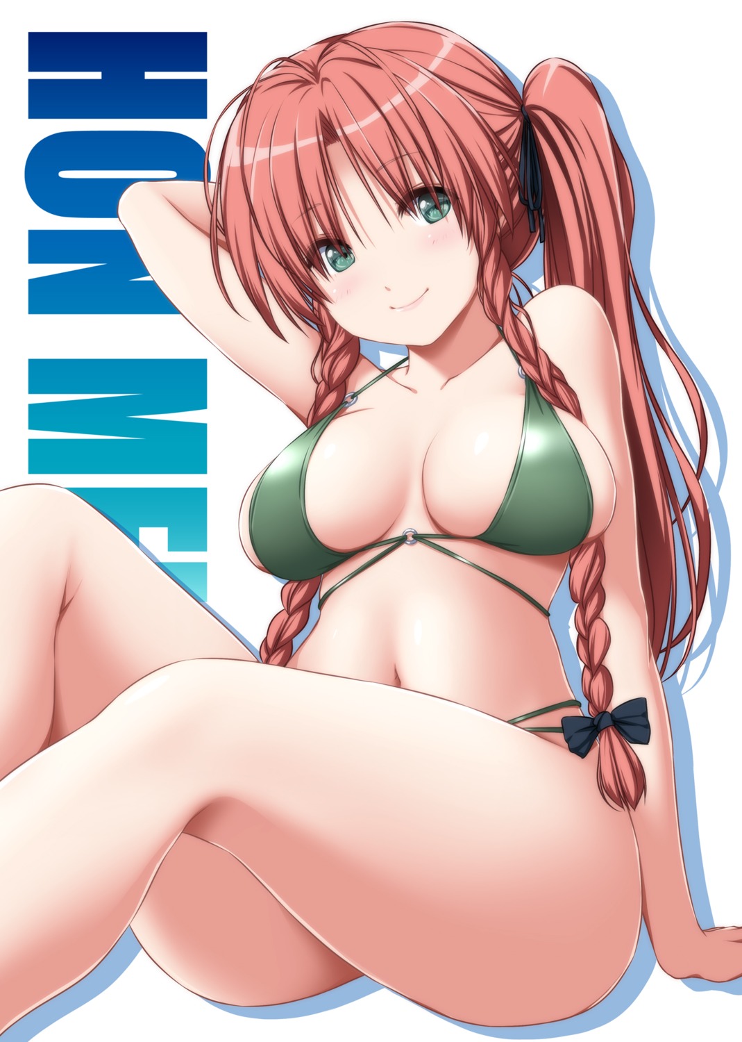 bikini cleavage hong_meiling nori_tamago swimsuits touhou