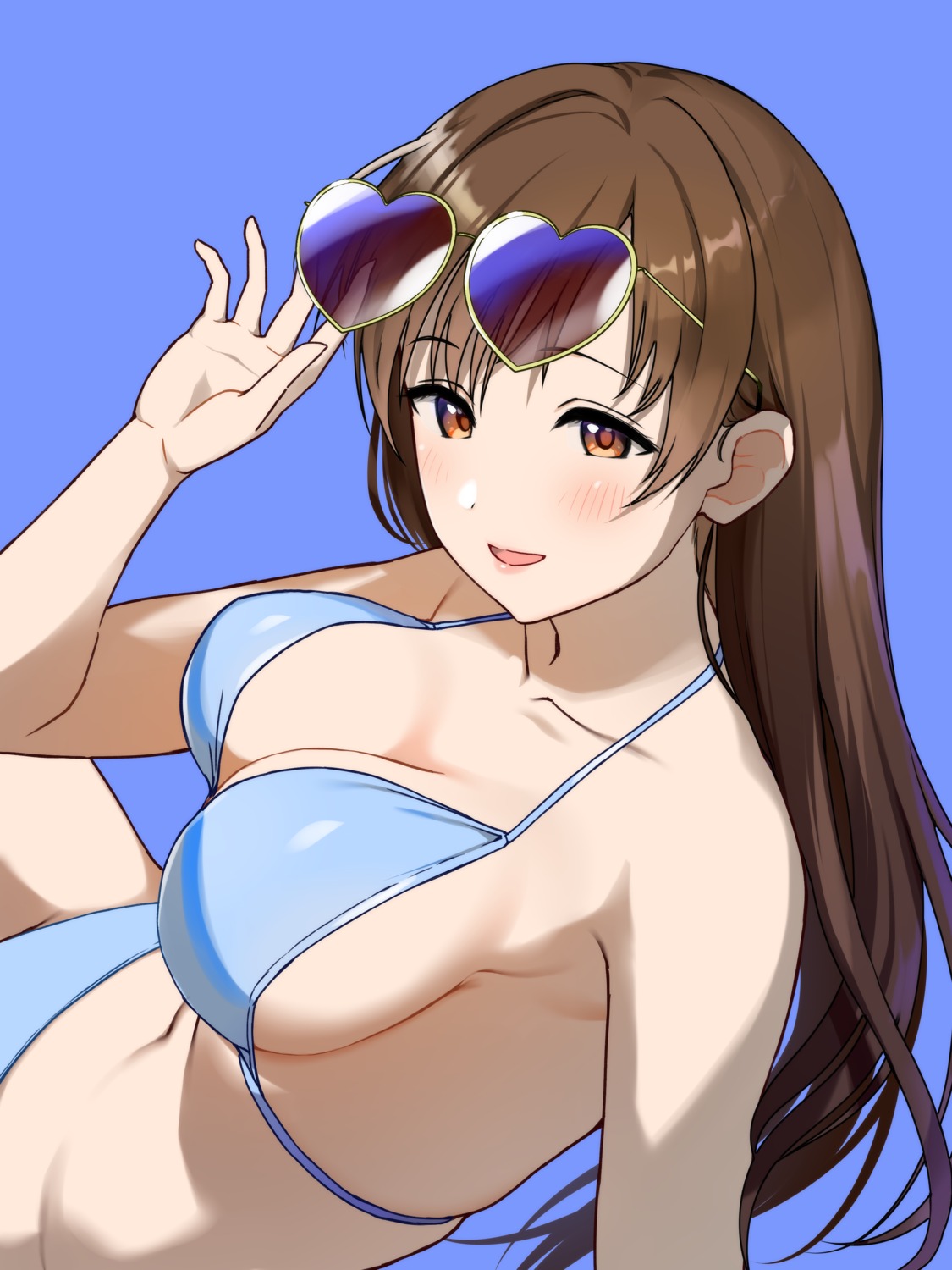 bikini megane natsuya nitta_minami swimsuits the_idolm@ster the_idolm@ster_cinderella_girls