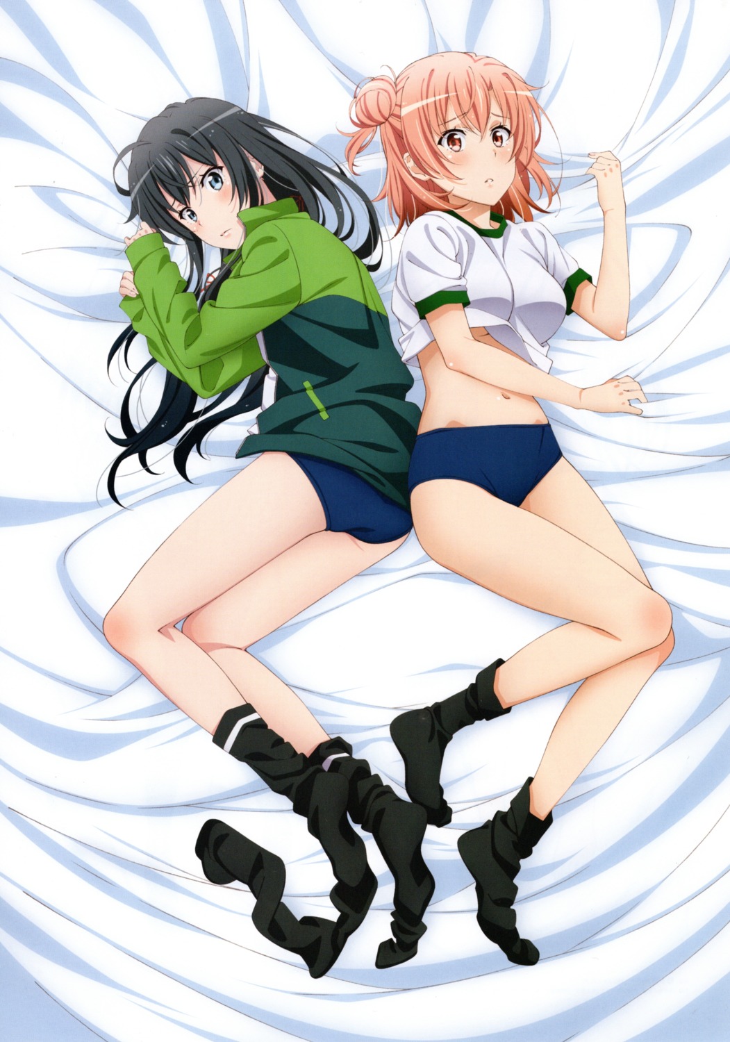 ass buruma gym_uniform shirt_lift tagme yahari_ore_no_seishun_lovecome_wa_machigatteiru. yuigahama_yui yukinoshita_yukino