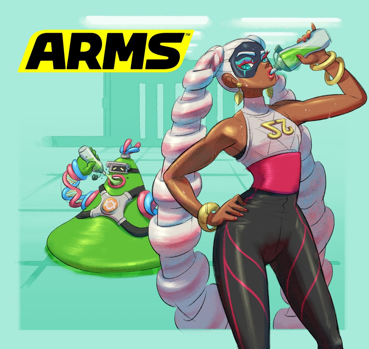 arms helix monster nintendo twintelle_(arms)