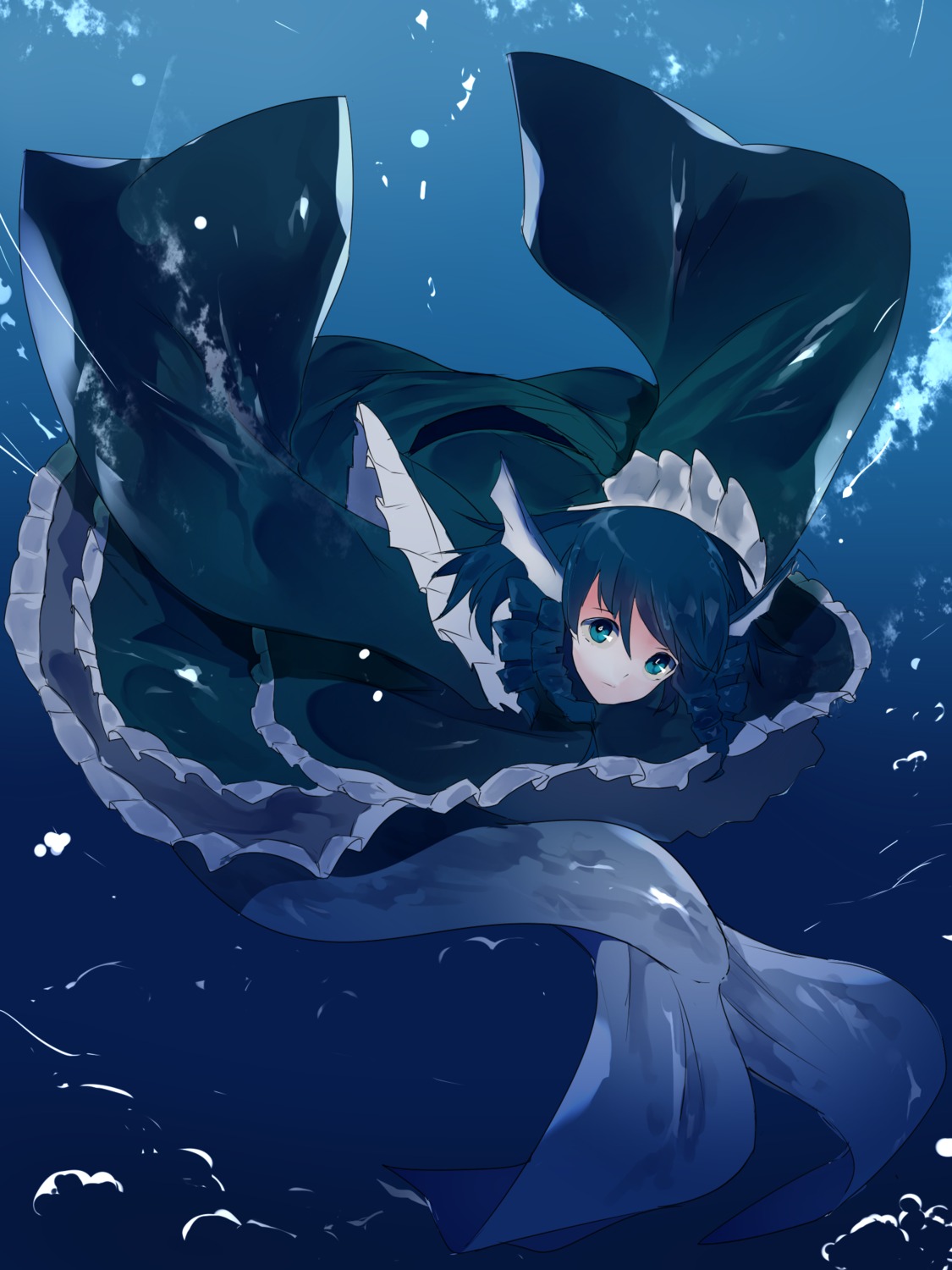 ikurauni mermaid monster_girl tail touhou wakasagihime