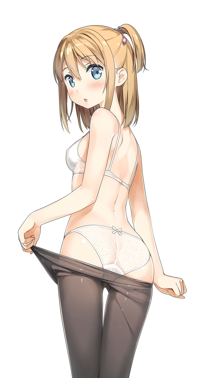 ass bra digital_version kantoku miyaguchi_kei_(kantoku) pantsu pantyhose undressing