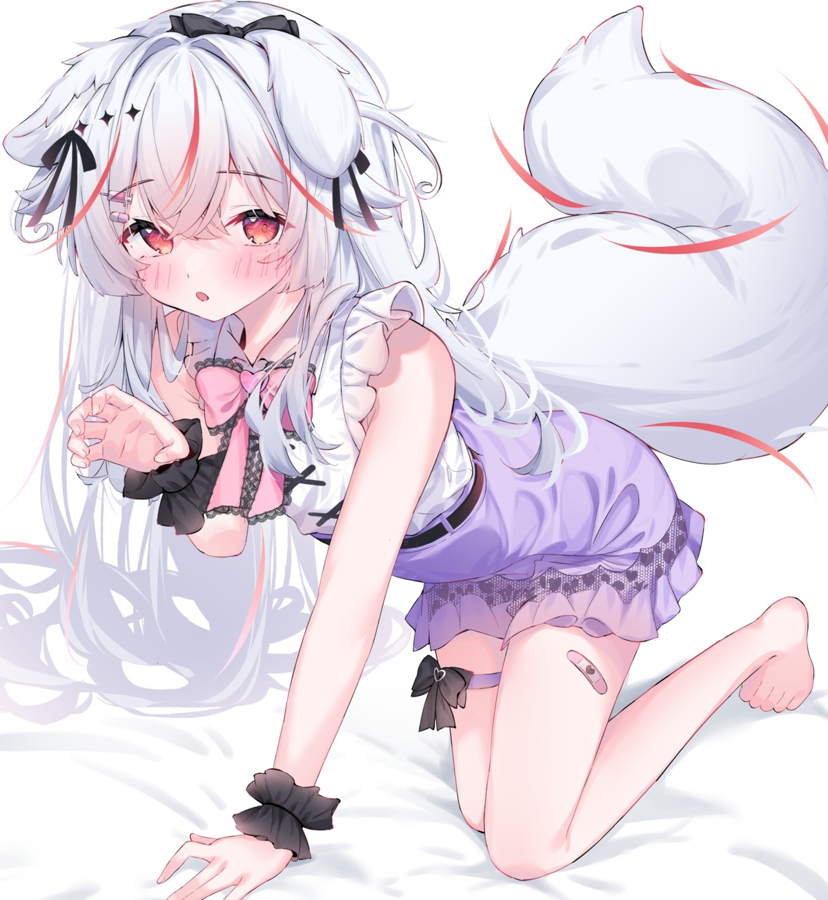 animal_ears bandaid garter guild_cq kurenagi_eri leafpie_zaurus tail