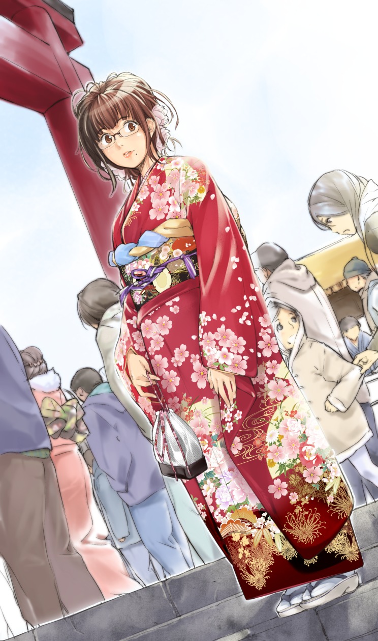 azuma_ren kimono megane