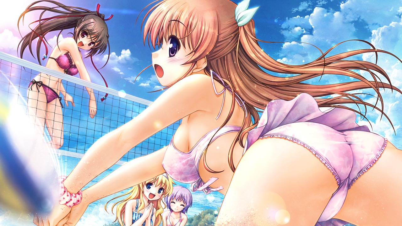 ass august bekkankou bikini daitoshokan_no_hitsujikai game_cg misono_senri sakuraba_tamamo shirasaki_tsugumi suzuki_kana swimsuits