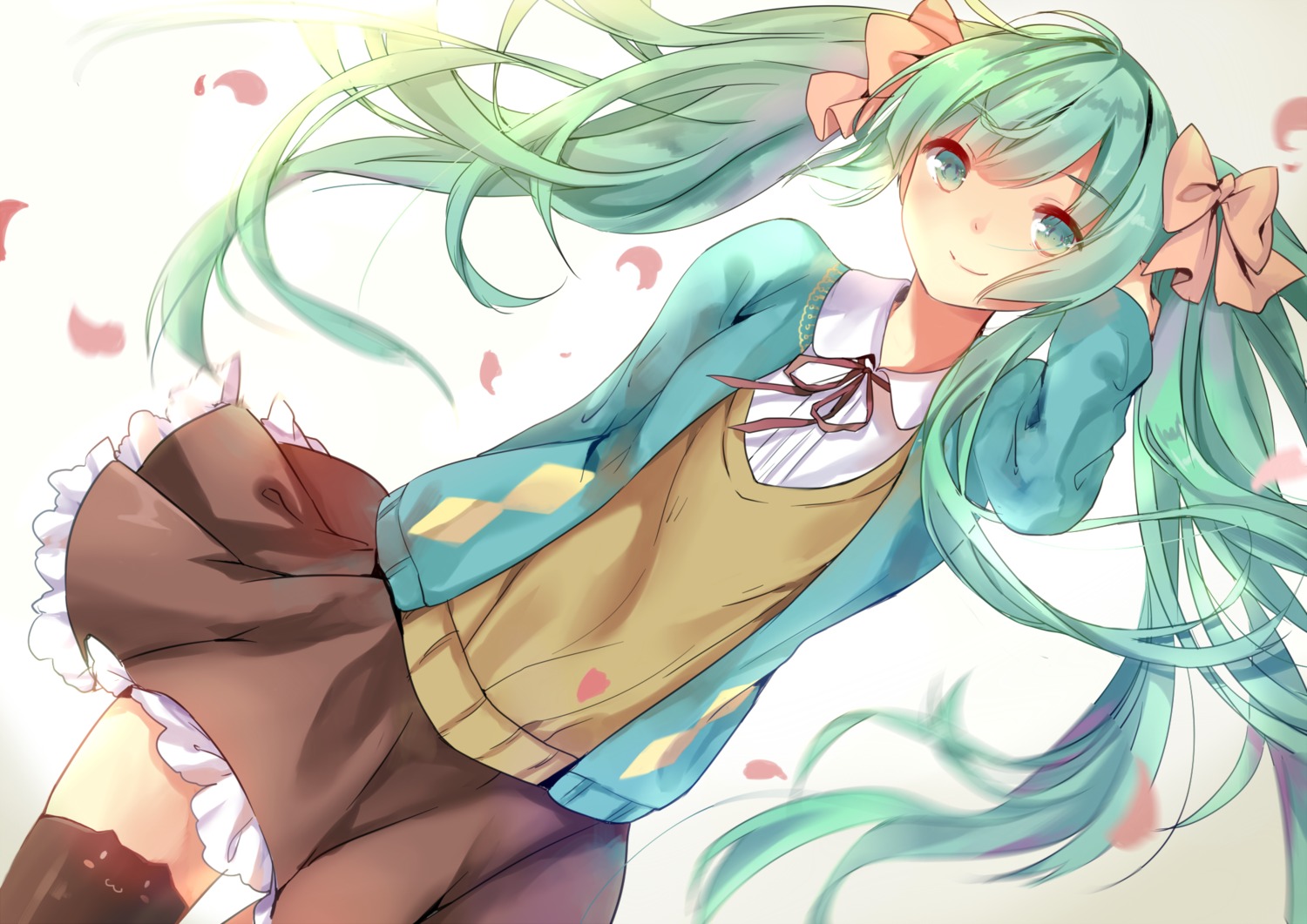 hatsune_miku kita_(kitairoha) thighhighs vocaloid