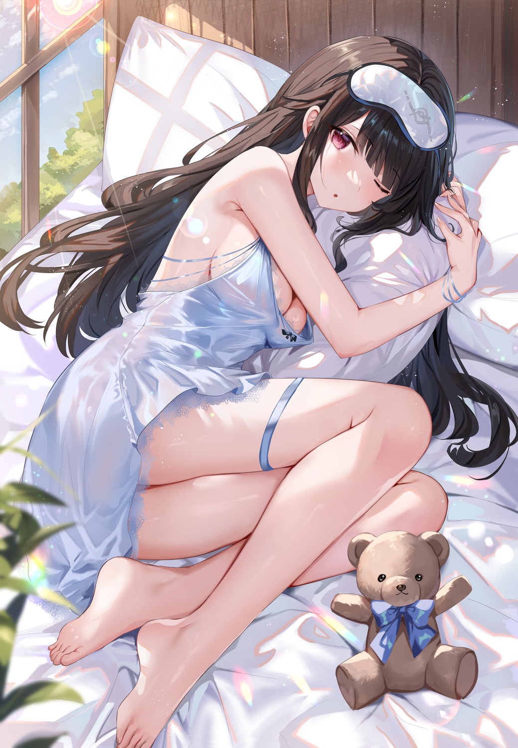 garter lingerie see_through shanguier snowbreak:_containment_zone yao_(snowbreak)