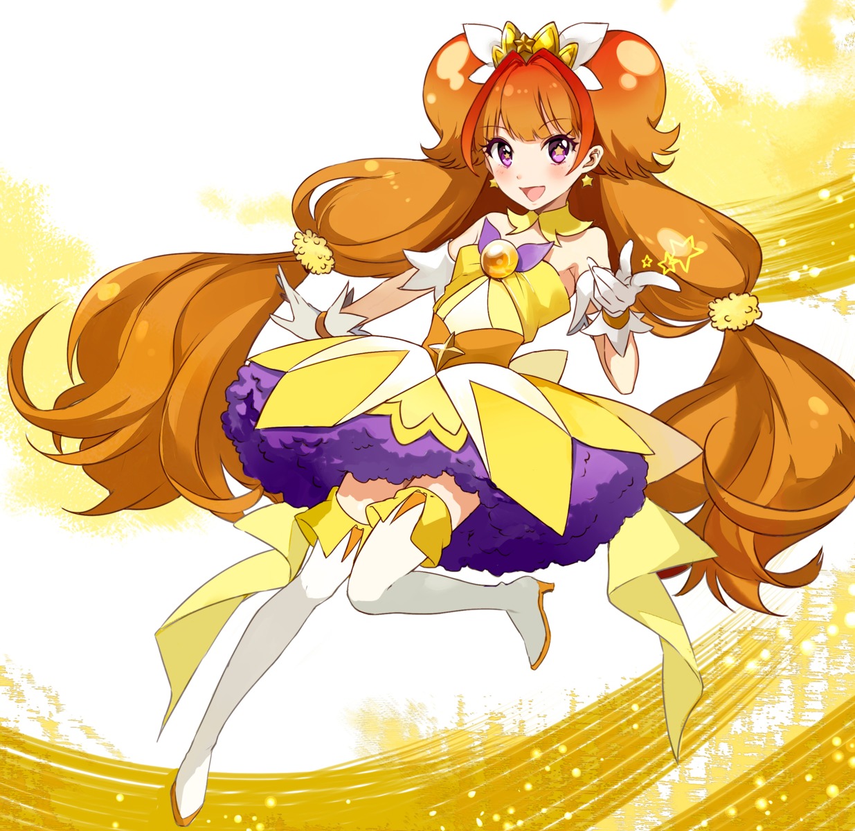 aki amanogawa_kirara go!_princess_pretty_cure pretty_cure thighhighs