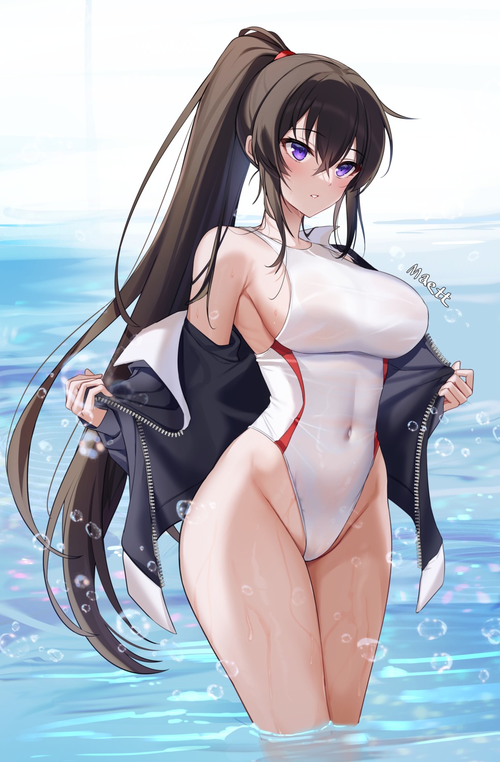 counter:side erect_nipples maett see_through swimsuits undressing wet wet_clothes yoo_mina