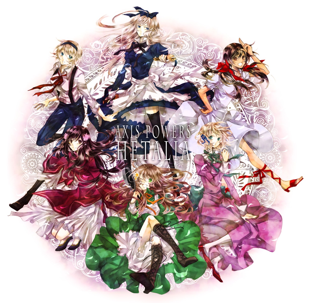 austria belarus dress hetalia_axis_powers hungary liechtenstein seychelles taeko taiwan