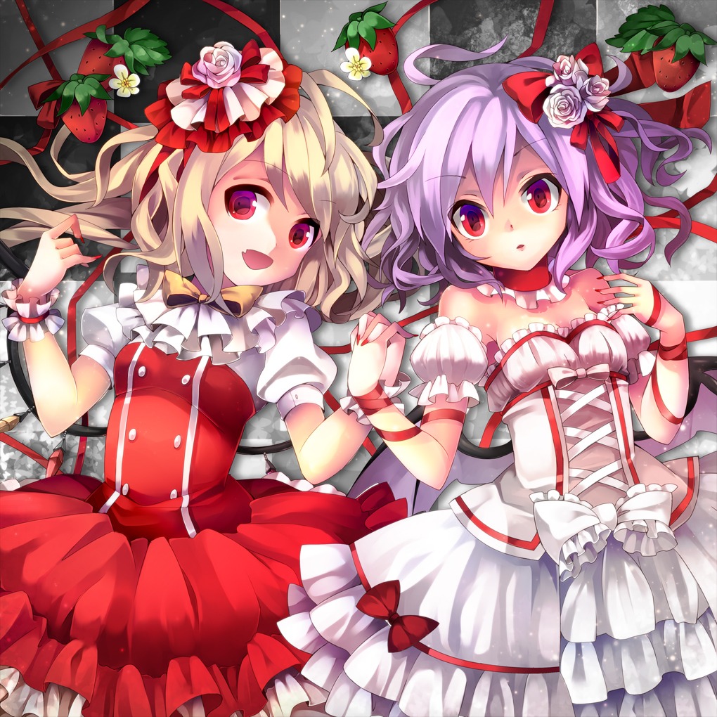 dress flandre_scarlet remilia_scarlet ringpearl touhou