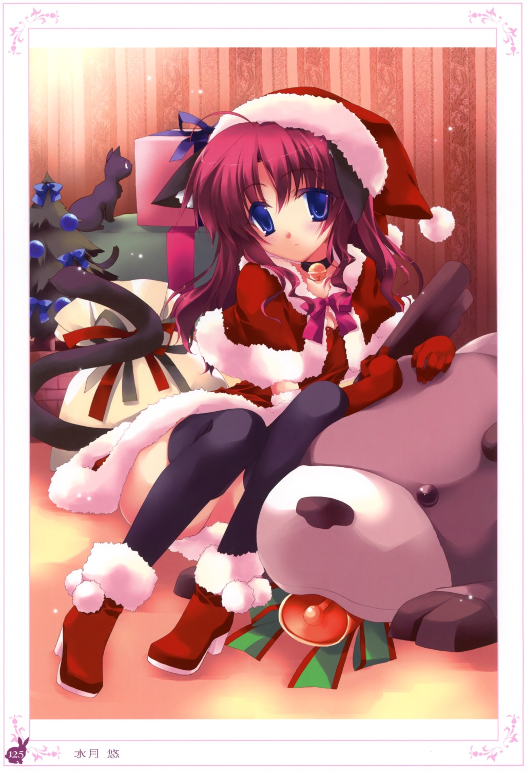 animal_ears christmas minazuki_haruka neko nekomimi tail thighhighs