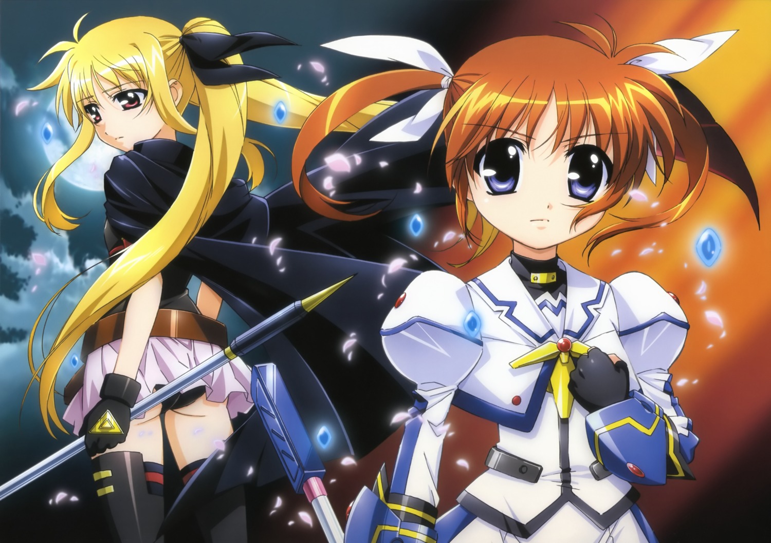 fate_testarossa mahou_shoujo_lyrical_nanoha mahou_shoujo_lyrical_nanoha_the_movie_1st pantsu takamachi_nanoha thighhighs