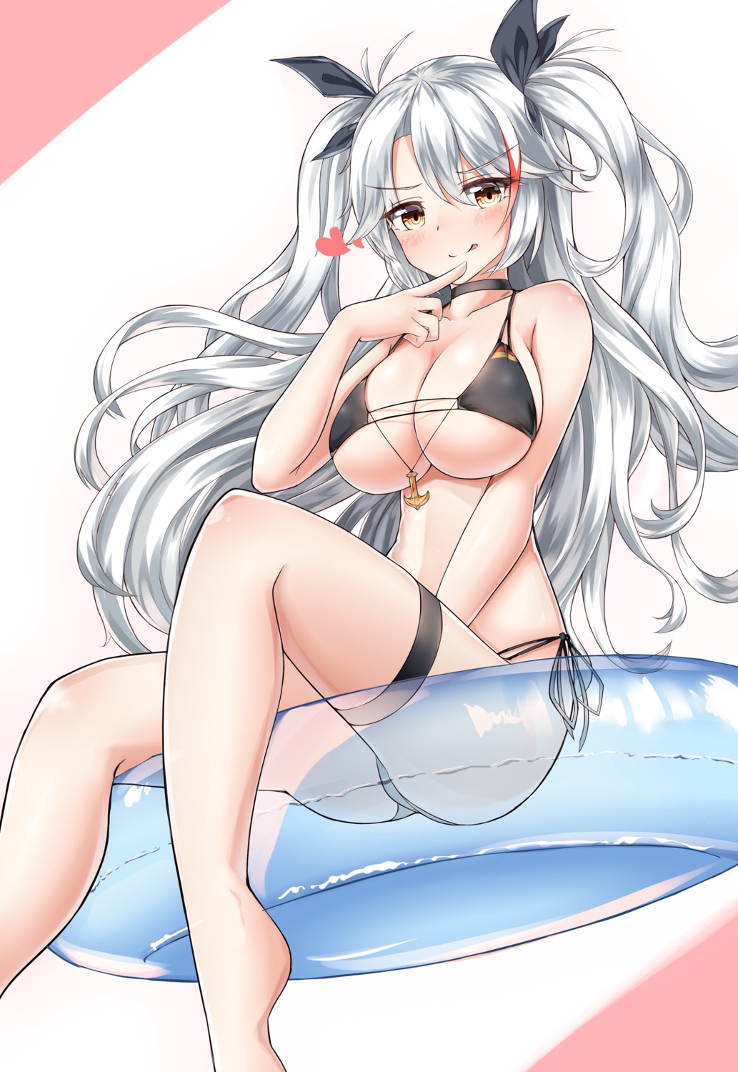 azur_lane bikini feet garter moyoron prinz_eugen_(azur_lane) swimsuits wet