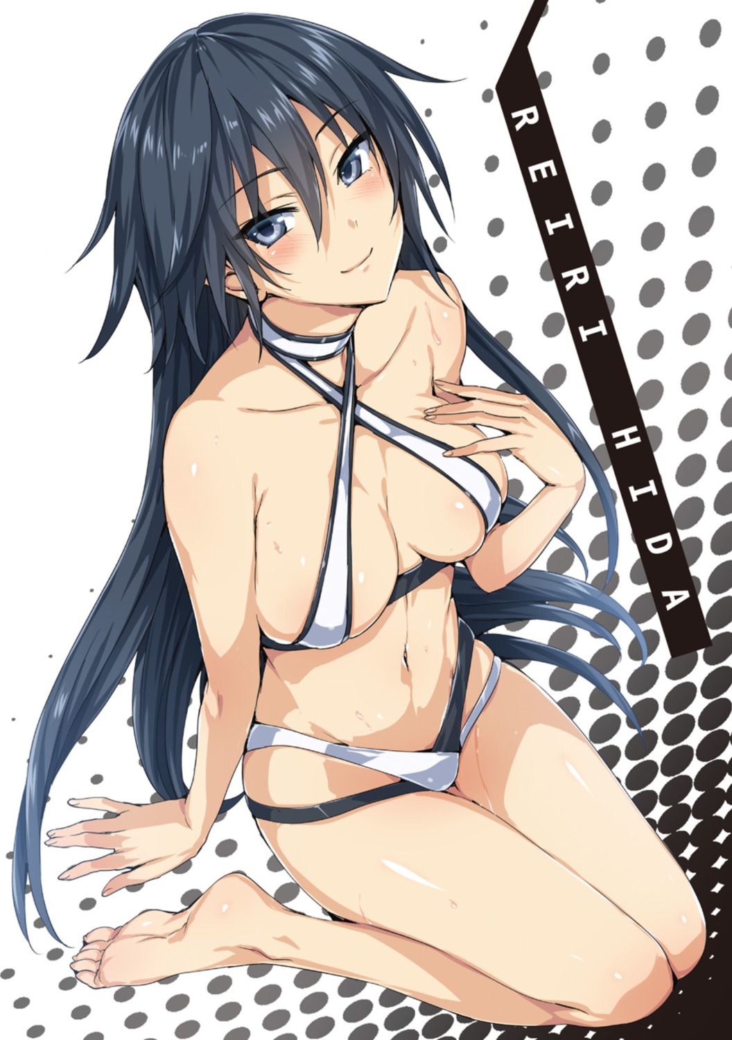 bikini cleavage feet hida_reiri hisasi masou_gakuen_hxh swimsuits