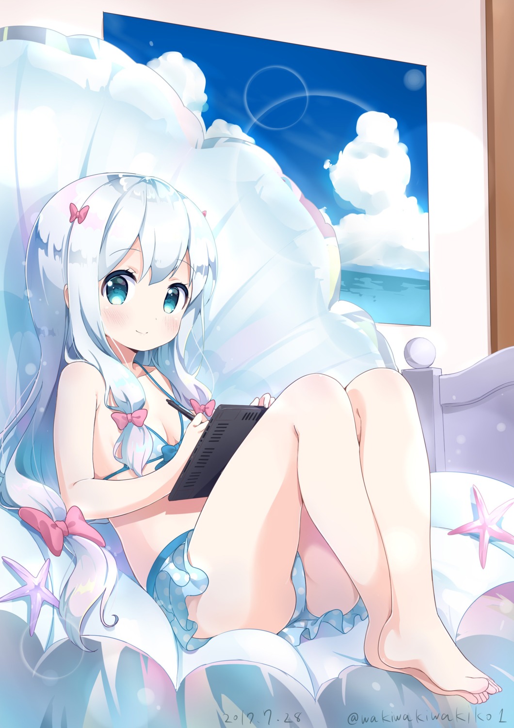 ass bikini cleavage eromanga-sensei feet izumi_sagiri swimsuits waki_(pixiv2609622)